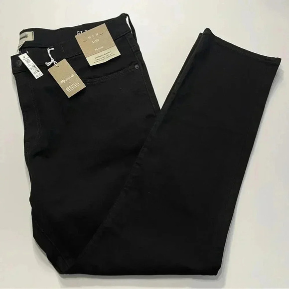 Madewell Slim Jeans: COOLMAX Denim Bainhart Black 40x32 NWT - Picture 8 of 11